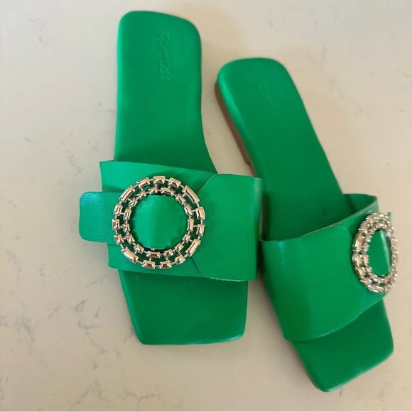 Open Edit Lely Slide sandal in green Size: 5M - Picture 3 of 6